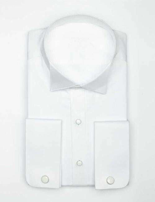 Erkek Slim Fit Ata Yaka Gömlek BEYAZ - 4