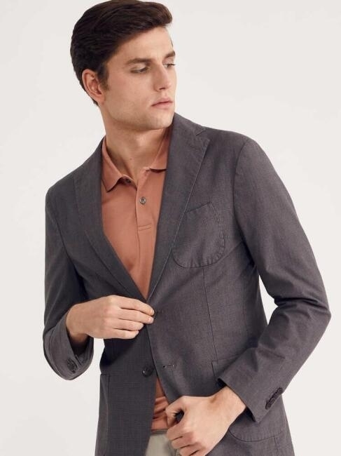 Bisse Erkek Slim Fit Ceket VİZON. 6 Bisse Erkek Slim Fit Ceket VİZON. 6
