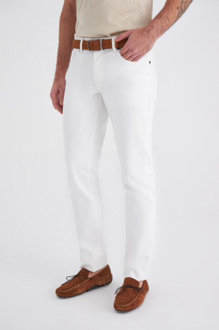 Bisse Erkek Slim Fit Jean Pantolon BEYAZ. 4 Bisse Erkek Slim Fit Jean Pantolon BEYAZ. 4