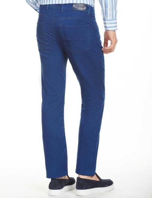 Slim Fit Koyu Lacivert Jean Erkek Pantolon - 5