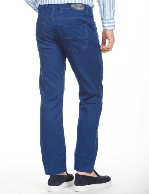Slim Fit Koyu Lacivert Jean Erkek Pantolon - 2