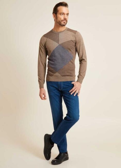 Slim Fit Koyu Lacivert Jean Erkek Pantolon - 1