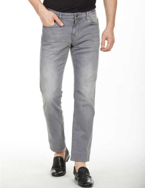 Bisse Erkek Slim Fit Jean Pantolon GRİ. 5