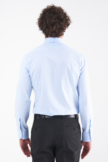 Slim Fit Mavi Klasik Erkek Gömlek - Bisse (1)