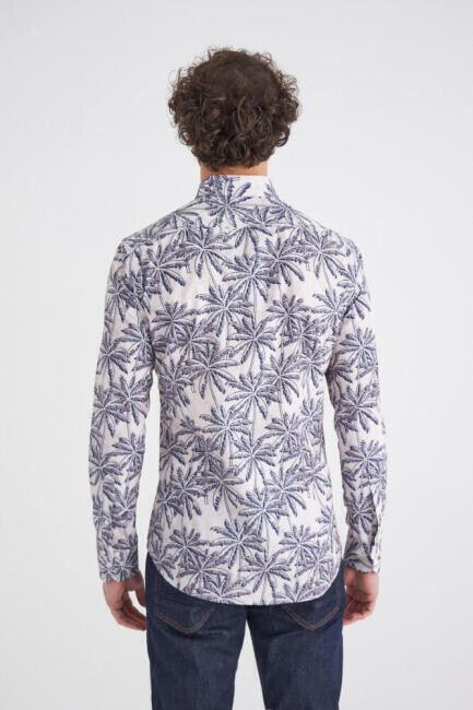 Slim Fit Lacivert Spor Erkek Gömlek - Bisse (1)
