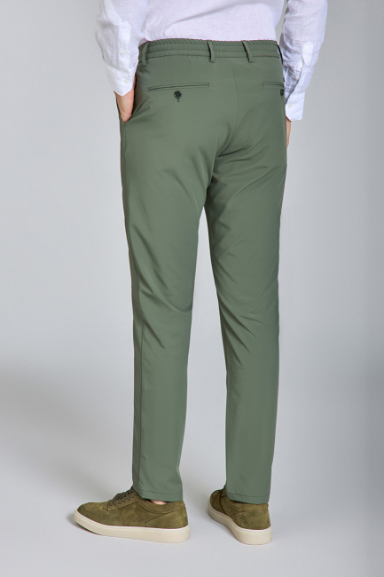 Erkek Yeşil Jogger Cepli Lastikli Rahat Spor Pantolon - 2