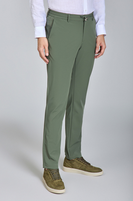 Erkek Yeşil Jogger Cepli Lastikli Rahat Spor Pantolon - 3