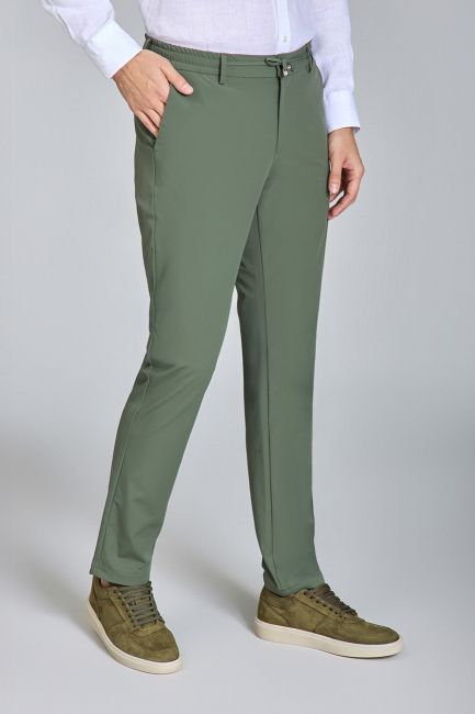 Erkek Yeşil Jogger Cepli Lastikli Rahat Spor Pantolon - 1