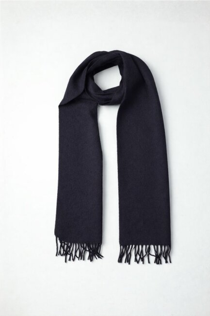 Erkek Yün Atkı Lacivert