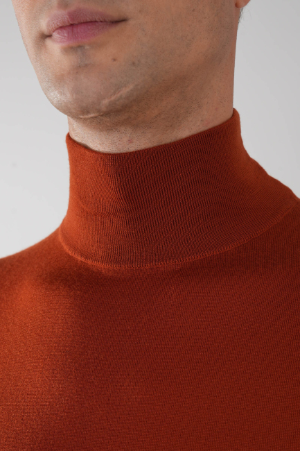 Erkek Yün Basic Yarım Balıkçı Yaka Triko Kremit - 3