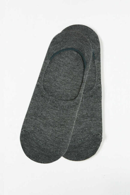 Füme Melanj Bambu Suba Babet Düz Erkek Çorap 