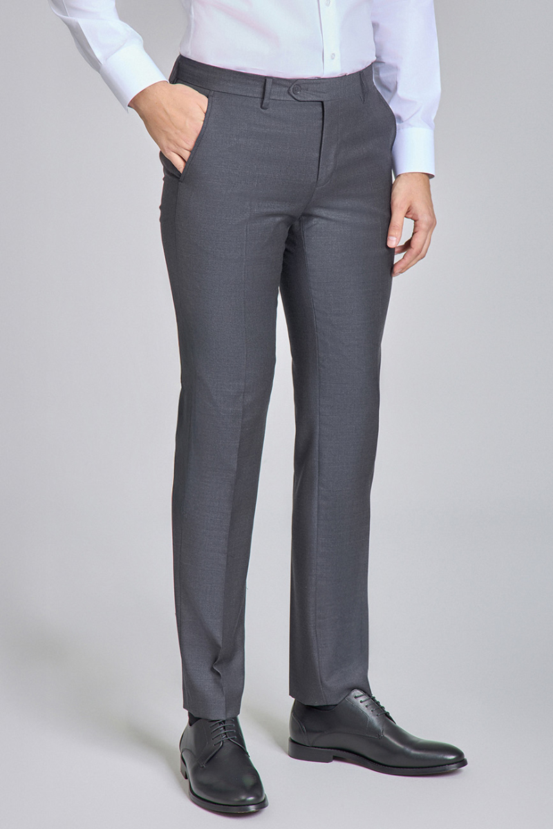 Füme Yün Dokuma Klasik Erkek Pantolon