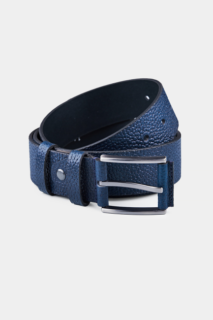 Gerçek Deri Flotter Lacivert Erkek Kemer - 2