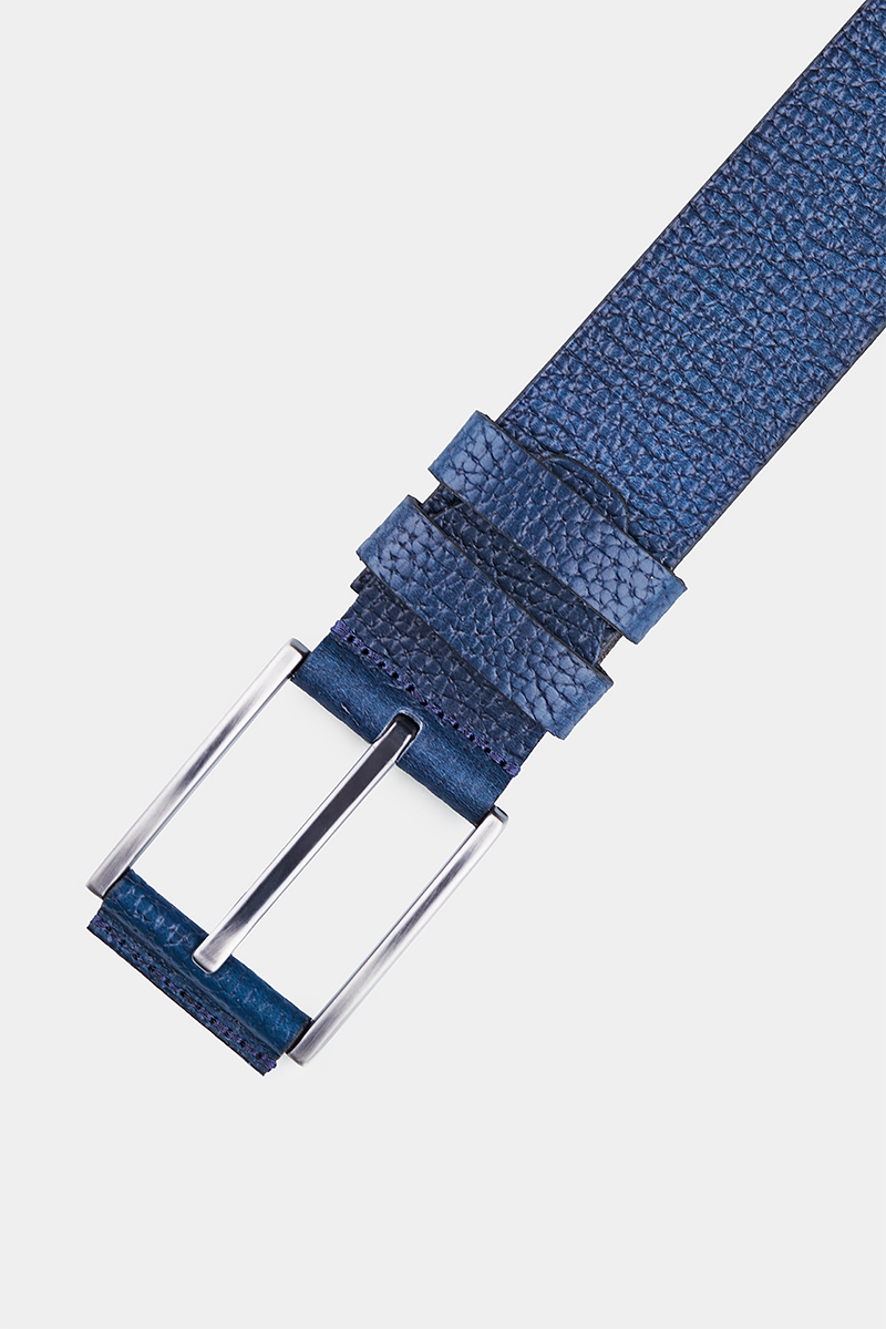 Gerçek Deri Flotter Lacivert Erkek Kemer - 3