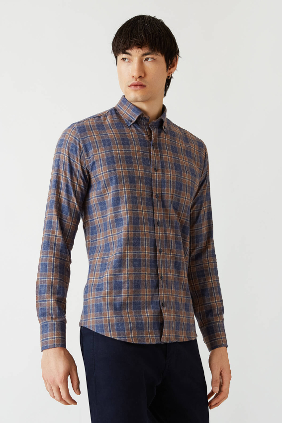Bisse Men’s Regular Fit Long Sleeve Sport Shirt BROWN. 4 Bisse Men’s Regular Fit Long Sleeve Sport Shirt BROWN. 4