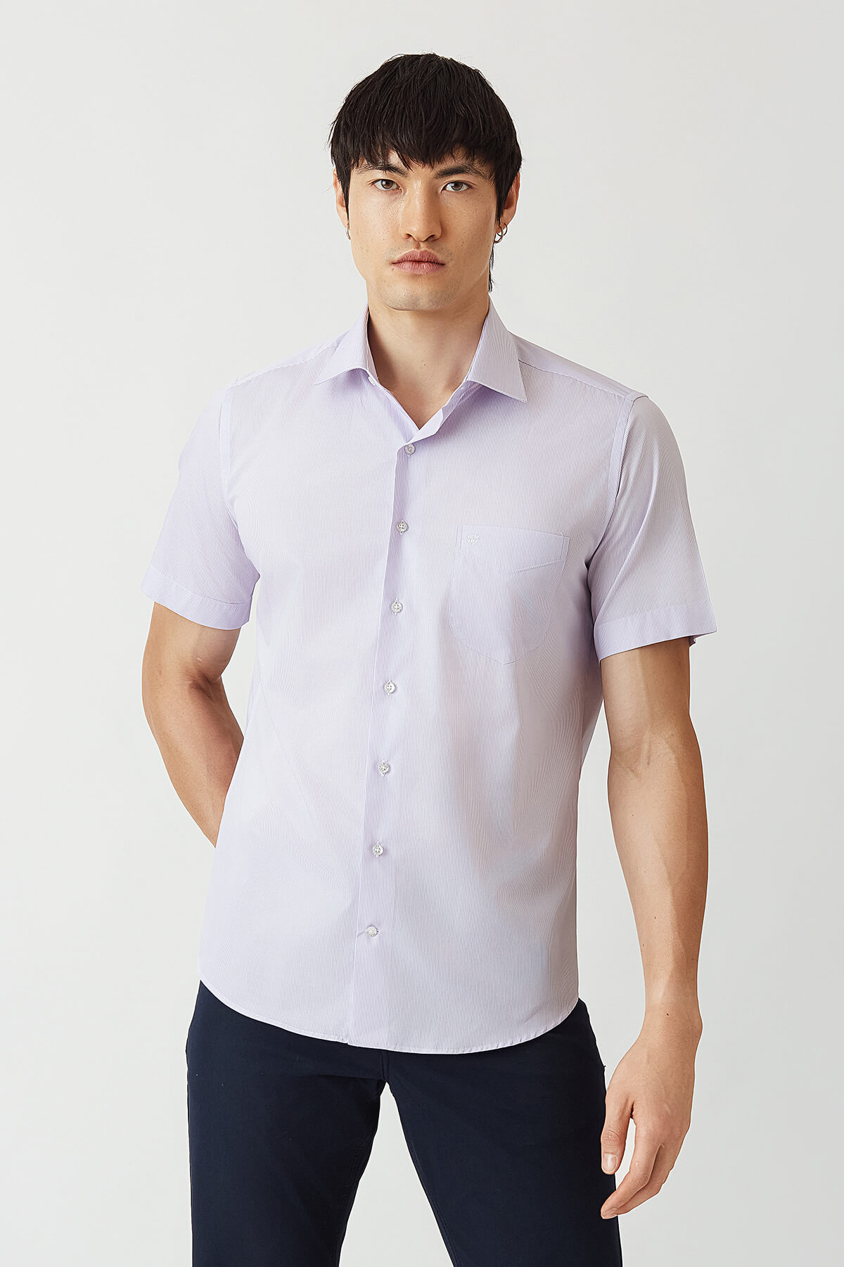 Regular Fit Kısa Kollu Lıla Klasik Erkek Gömlek