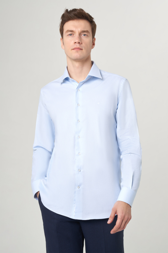 Bisse Erkek Modern Fit Uzun Kollu Klasik Gömlek A.MAVİ. 4 Bisse Erkek Modern Fit Uzun Kollu Klasik Gömlek A.MAVİ. 4