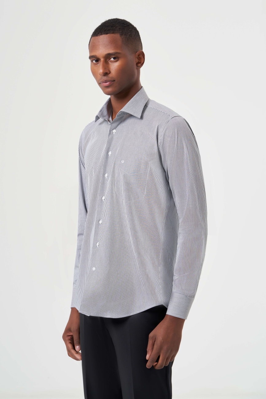 Regular Fit Siyah Klasik Erkek Gömlek