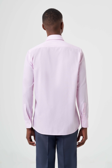 Regular Fit Pembe İtalyan Yaka Klasik Erkek Gömlek - Bisse (1)