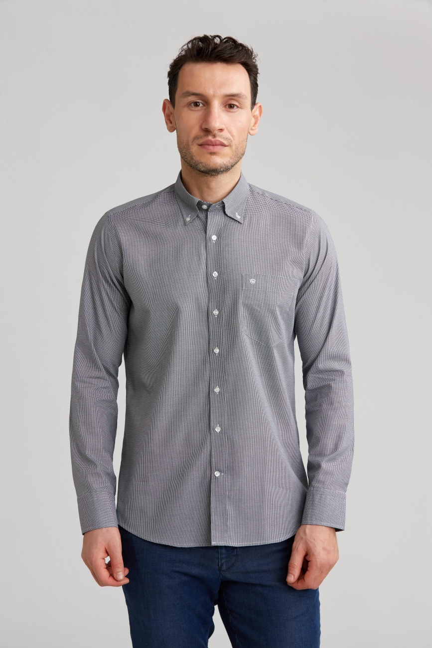 Regular Fit Siyah Erkek Gömlek