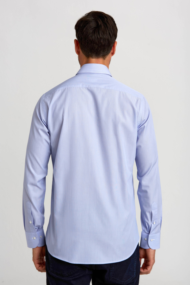 Regular Fit Açık Mavi Basic Klasik Erkek Gömlek (1)