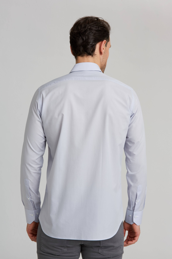 Regular Fit Gri Klasik Erkek Gömlek - 2