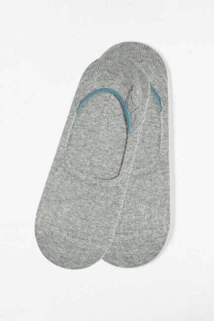 Gri Melanj Bambu Suba Babet Düz Erkek Çorap