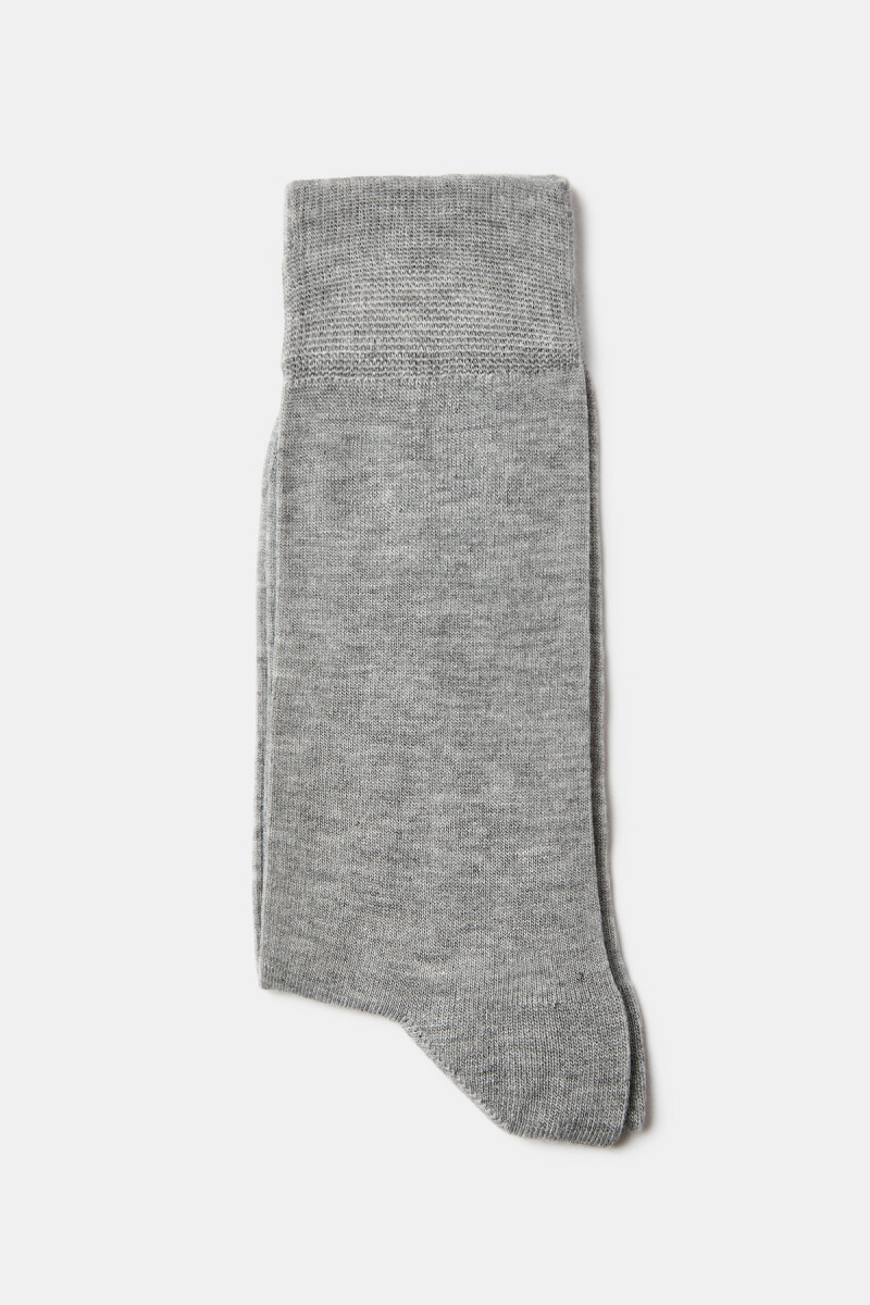 Gri Melanj İnce Bambu Erkek Çorap