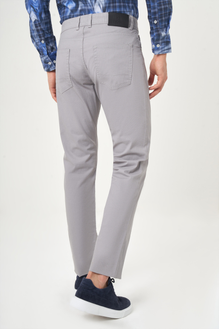 Gri Pamuk 5 Cepli Spor Erkek Pantolon - 2