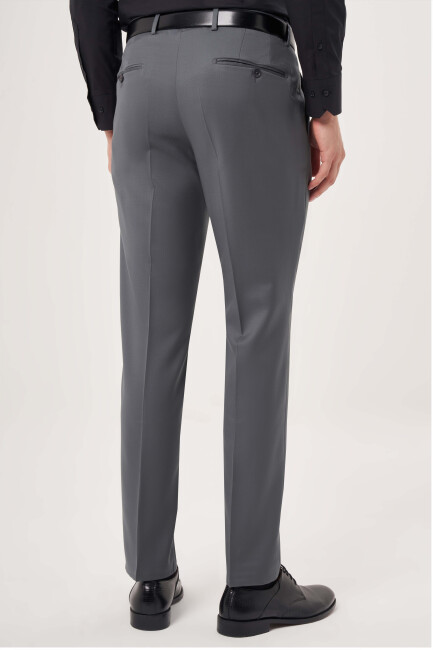 Gri Yün Dokuma Klasik Erkek Pantolon (1)