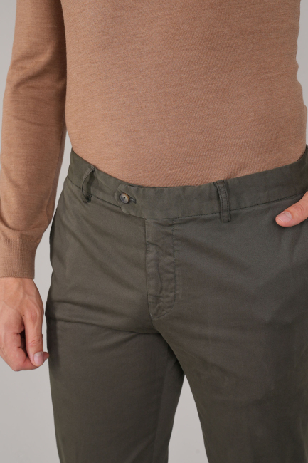 Haki Pamuklu 4 Cepli Erkek Basic Spor Pantolon - 3