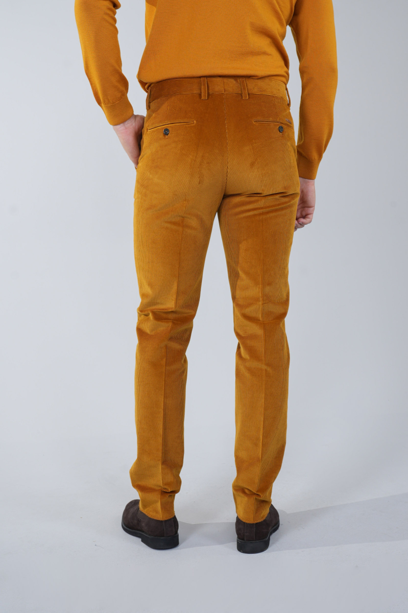 Hardal Kadife Pamuk Modal Likralı Esnek Rahat 4 Cepli Erkek Pantolon (1)