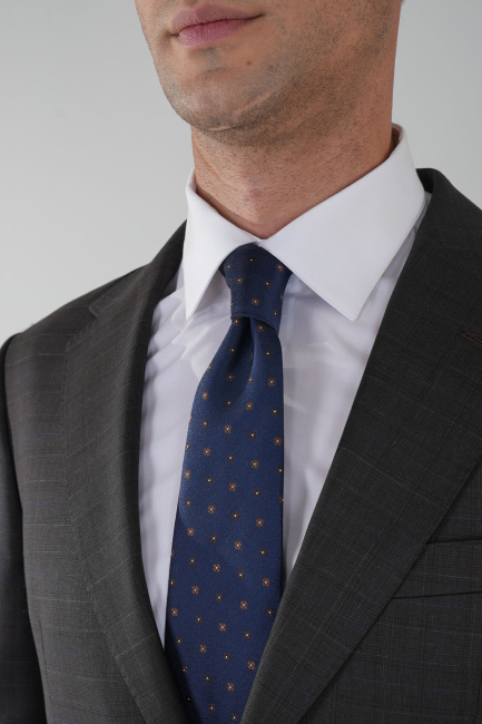 Kahve Comfort Fit Kruvaze Yaka Sedef Düğmeli 6 Drop Yün Takım Elbise - 4