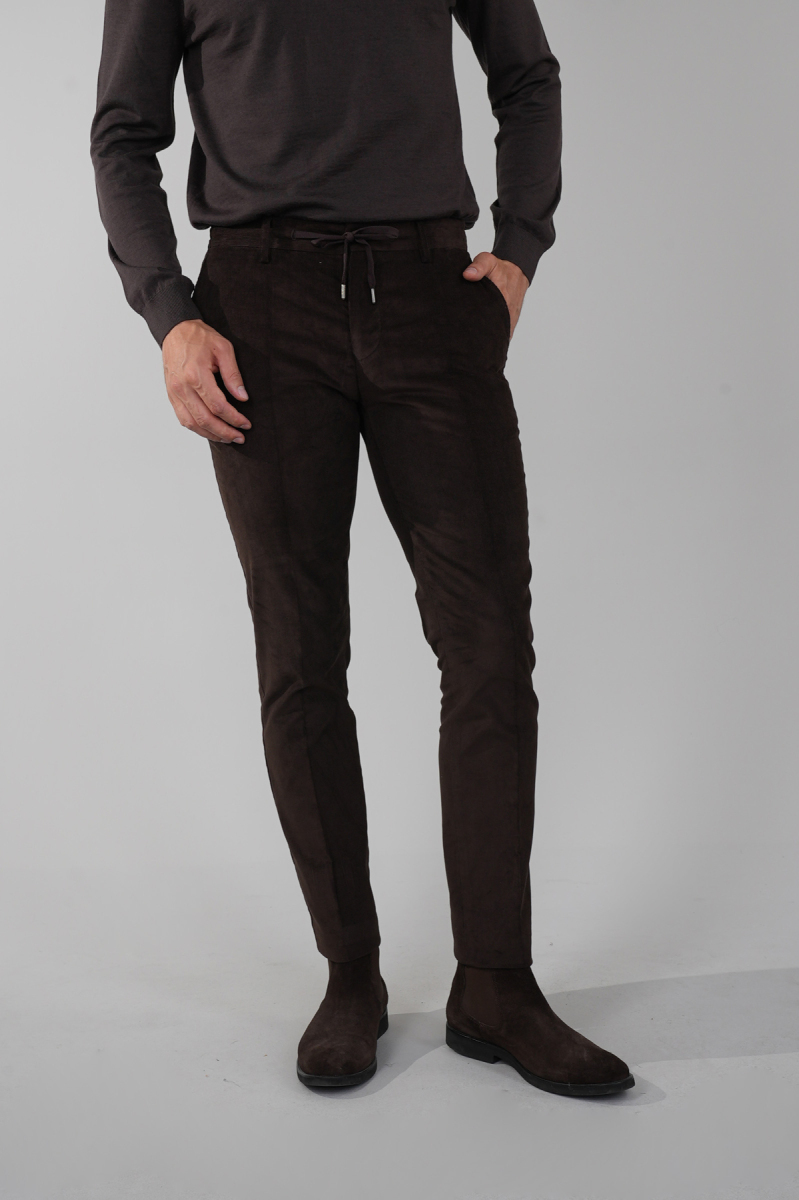 Kahve Kadife Pamuklu Likralı Esnek Rahat Jagger Erkek Pantolon