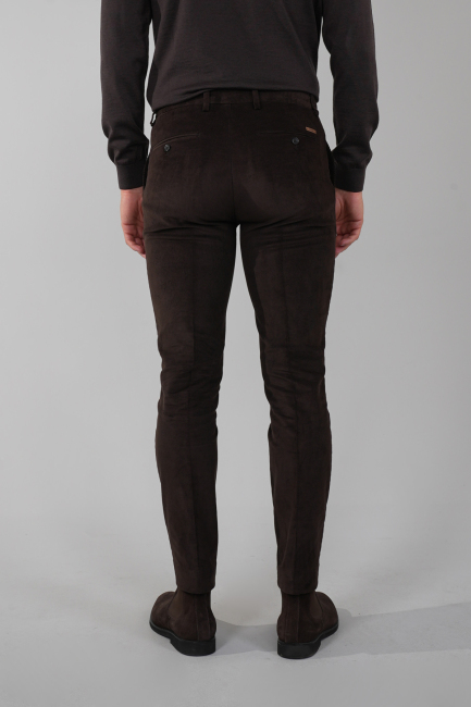 Kahve Kadife Pamuklu Likralı Esnek Rahat Jagger Erkek Pantolon - 2