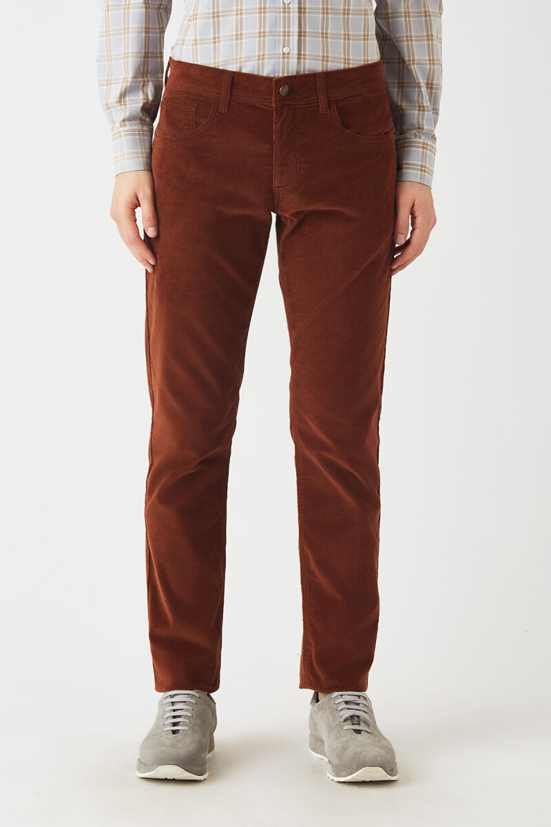 Kiremit Kadife 5 Cepli Spor Erkek Pantolon