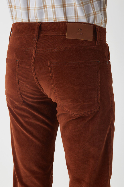 Kiremit Kadife 5 Cepli Spor Erkek Pantolon - 3