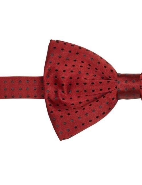 Kırmızı Puantiyeli Erkek Smokin Papyon (1)