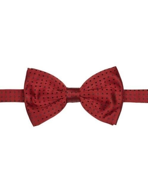 Kırmızı Puantiyeli Erkek Smokin Papyon 