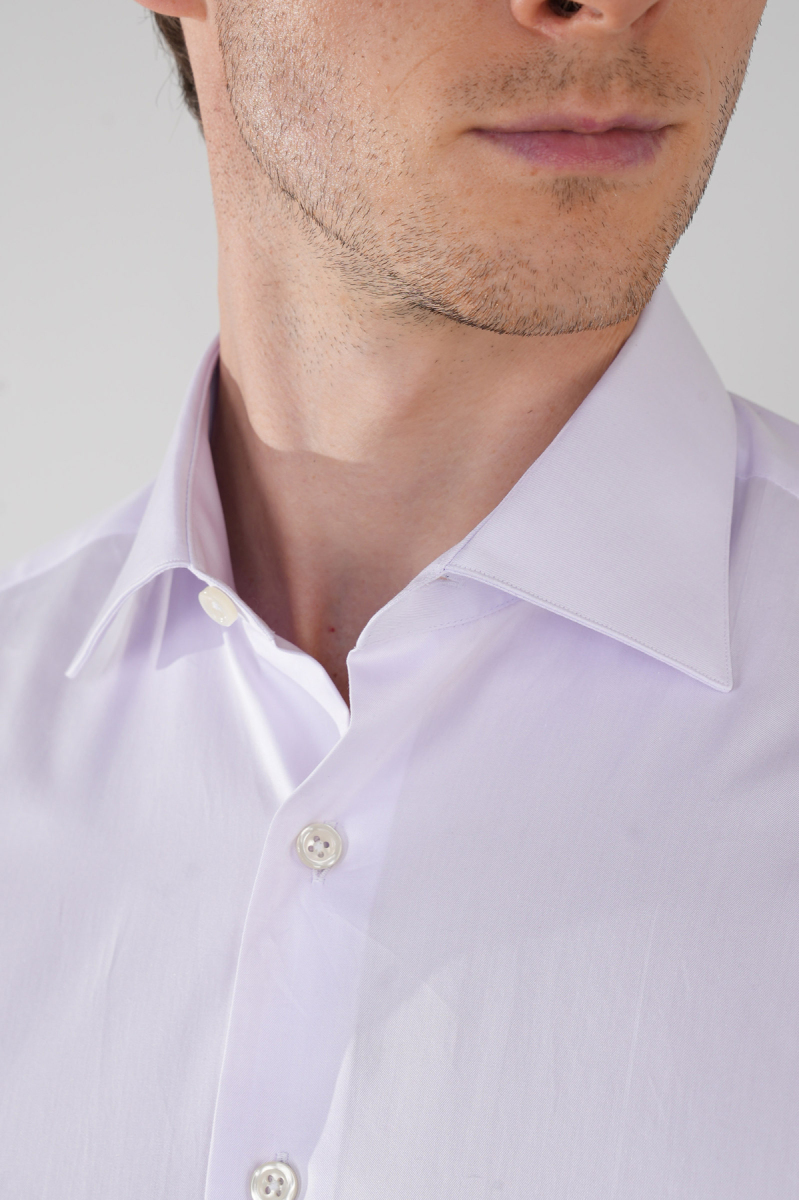 Klasik Yaka Regular Fit Pembe Uzun Kol Cepsiz Erkek Gömlek - 3