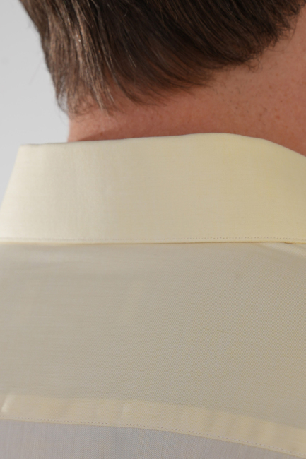 Klasik Yaka Regular Fit Sarı Uzun Kol Cepsiz Erkek Gömlek - 4