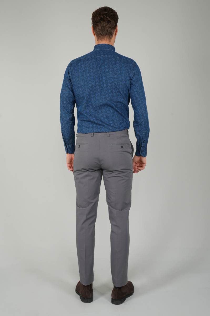 Koyu Gri Pamuk 4 Cepli Pilesiz Erkek Pantolon (1)