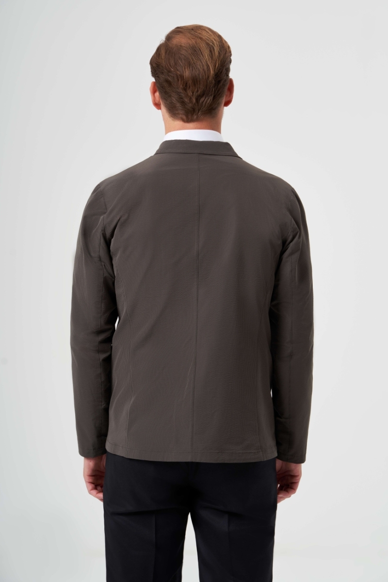 Koyu Yeşil Erkek Düğmeli Ceket Mont (1)