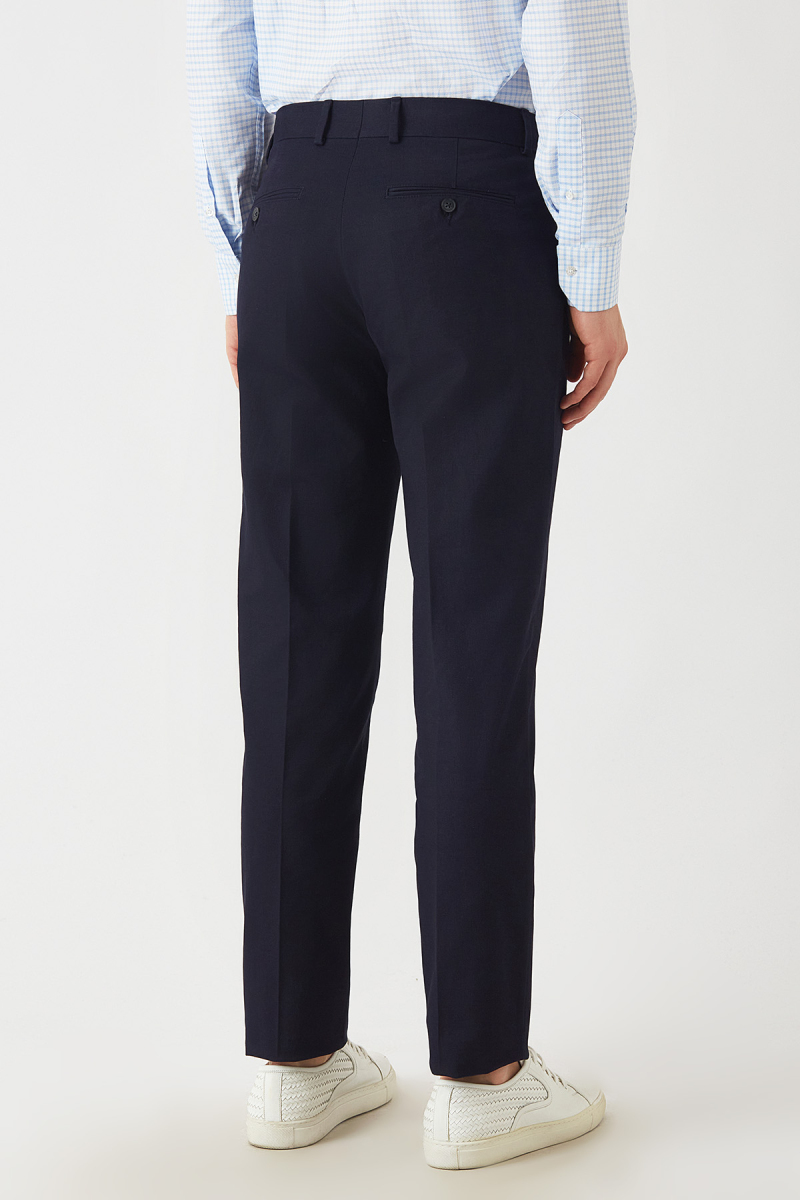 Lacivert Çift Pileli 4 Cepli Spor Erkek Pantolon (1)