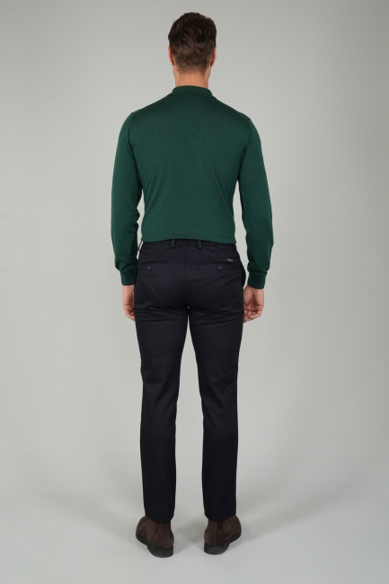 Lacivert Doğal Pamuk Lastikli Jagger Pantolon - 2