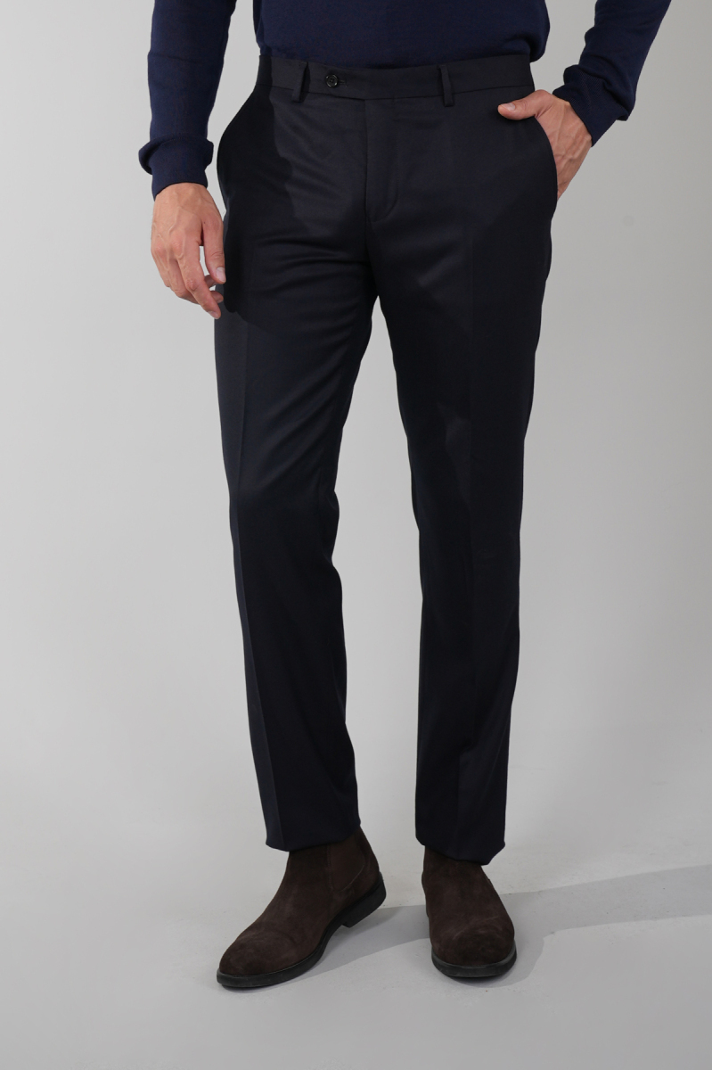 Lacivert Doğal Pamuk Pilesiz Spor Pantolon