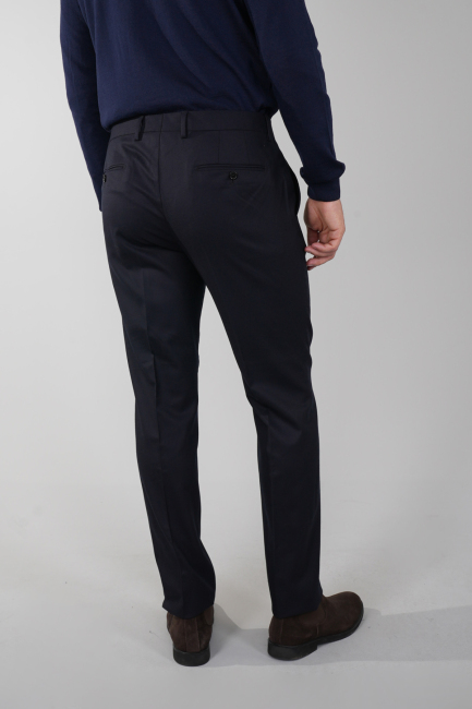 Lacivert Doğal Pamuk Pilesiz Spor Pantolon - 2