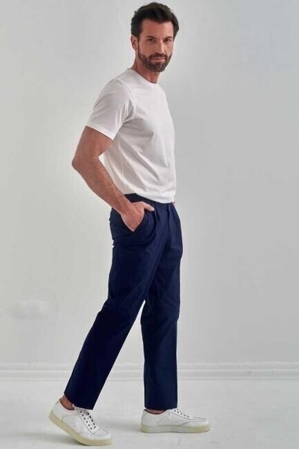 Lacivert Gabardin 4 Cepli Spor Erkek Pantolon - 3