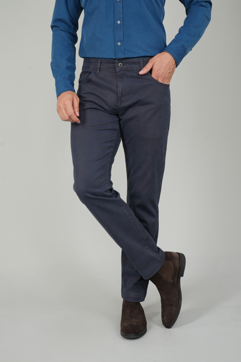Lacivert Gabardin Pamuk 5 Cepli Spor Pantolon