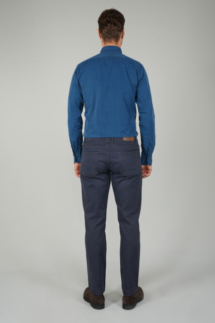 Lacivert Gabardin Pamuk 5 Cepli Spor Pantolon - 2